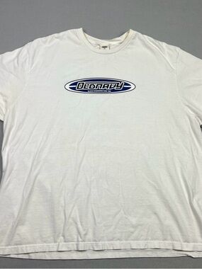 Vintage Y2K Old Navy Men’s XXL White Tee Streetwear Graphic Logo Board Shirt